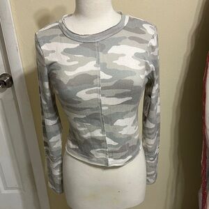 Camo Long Sleeve Women Top